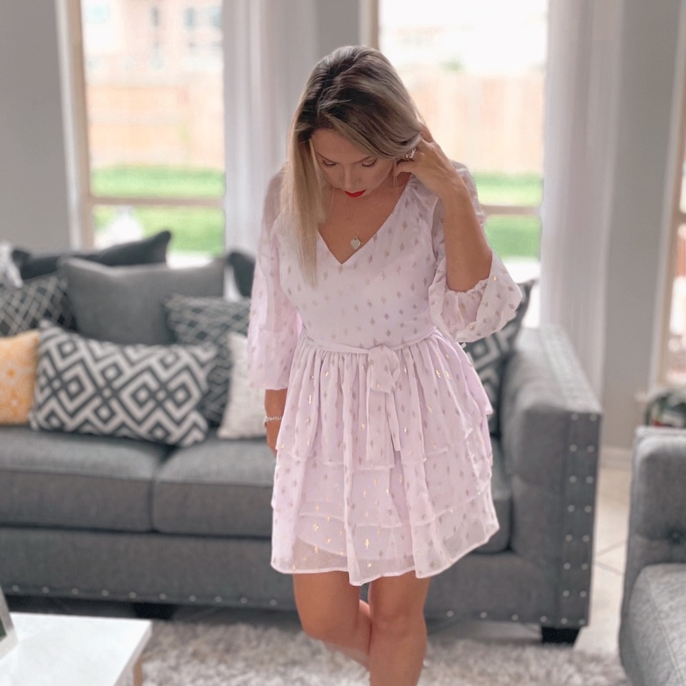 New Lavanda Dress with gold details
